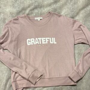 Pink 'Grateful' Sweatshirt